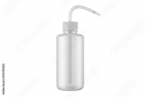 Laboratory Plastic Squeeze Wash Bottle with Curved Nozzle