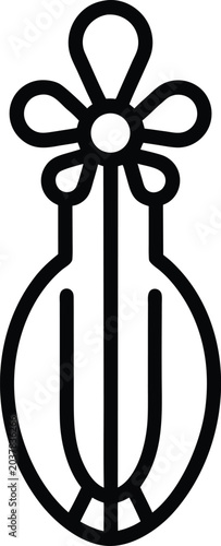 Принти на полотні rotifer wheel organ black and white vector illustration on transparent backgroun