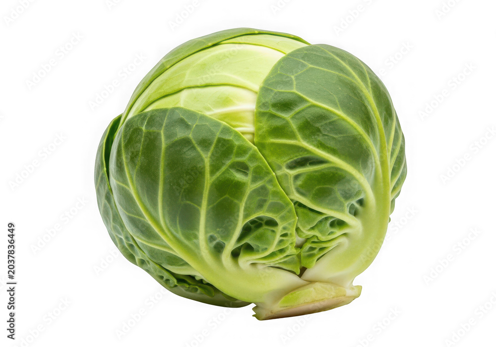 Fototapeta premium Fresh green cabbage with crisp leaves