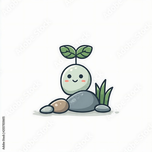 Cute cartoon illustration of a smiling avocado character with sunglasses and a leaf.