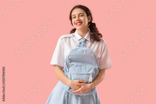 Female Indian student with ...