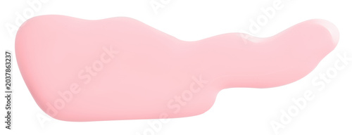 Fotografía Pink nail polish on white background, top view