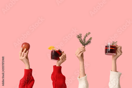 Female hands with fir tree ...