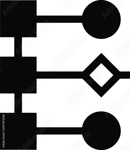 Bild auf Leinwand data lineage line art vector illustration on transparent background
