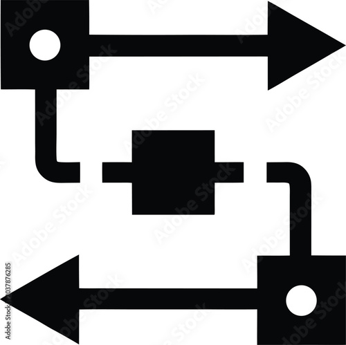 Photography data lineage line art vector illustration on transparent background