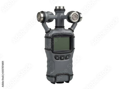Industrial camera, digital device, gray equipment, surveillance tool isolated on Transparent Background