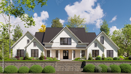 Cuadro en lienzo Modern farmhouse exterior USA modern Design