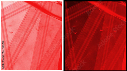 Принти на полотні Abstract red fabric texture background, translucent layered textile ribbons, vib