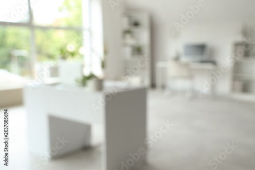 Blurred view of light offic...