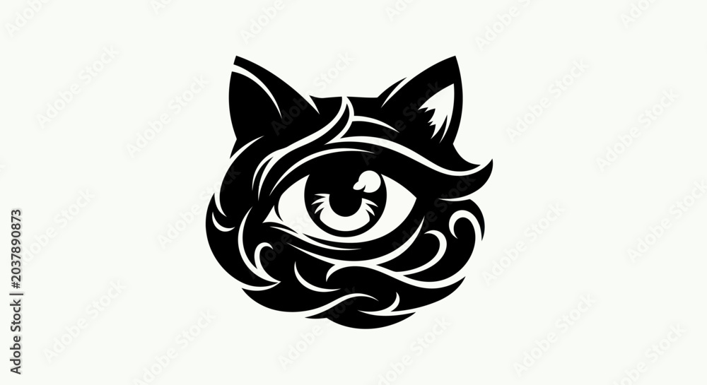 Fototapeta premium Cat eye symbol illustration