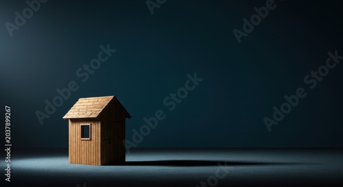 A solitary, vertically challenged structure positioned low to the ground, emphasizing its small stature and limited height, constraint, tiny, undersized