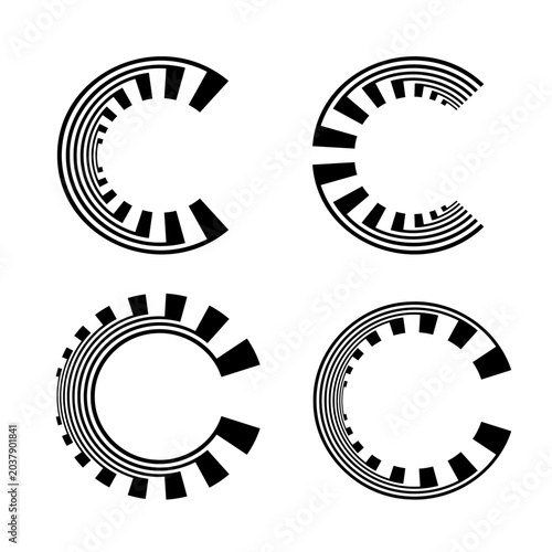 Set of Circle Design Elemen...