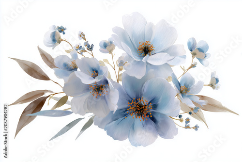 Delicate Blue Floral Arrangement