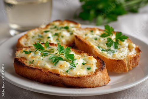 Cheesy Garlic Toast with Herbs