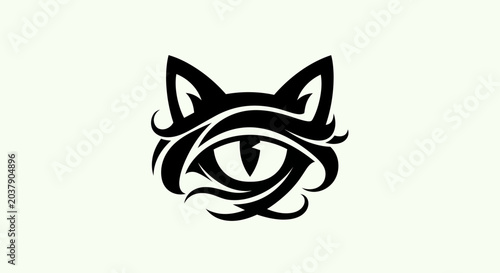 Photography Stylized cat head graphic