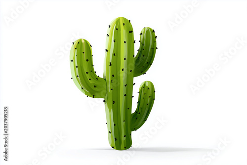 Minimalist Green Cactus Plant