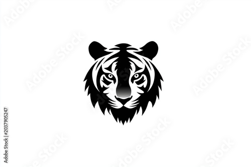 Stylized Tiger Head Illustration