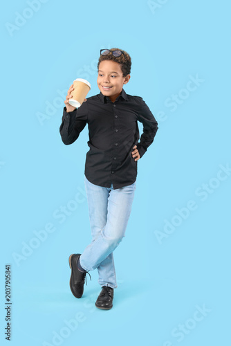 Little African-American boy...