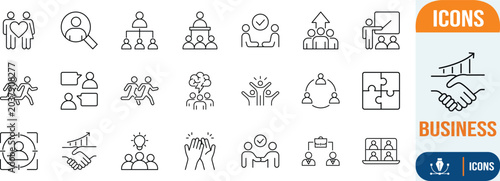 Obraz na płótnie Business teamwork and people icons