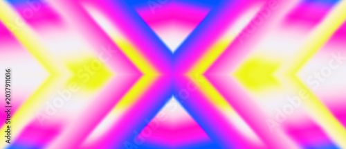 Foto Abstract Neon Light Streaks in Vibrant Pink, Yellow, and Blue