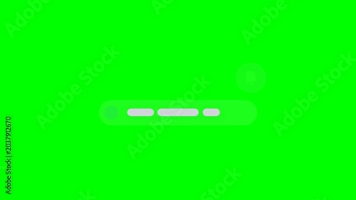 Modern Notification Bar UI Animation on Green Screen Background