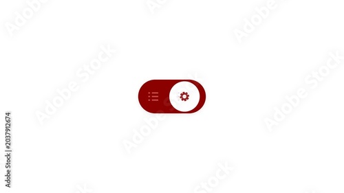 Modern Toggle Switch Button Animation on White Background