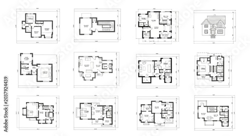 Collection of house floor plans