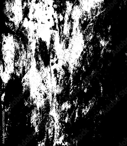 Abstract dark grunge background. Rough black and white raster  texture.