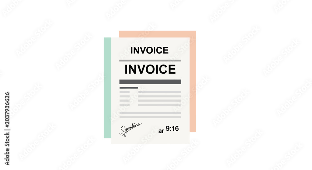 Obraz premium A sample invoice document template.