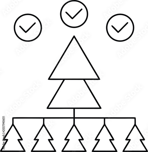habit formation line art vector illustration on transparent background