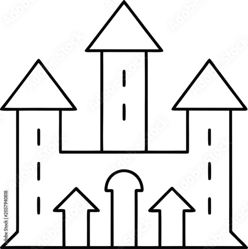 choice architecture line art vector illustration on transparent background