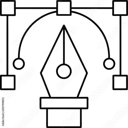 ap automation line art vector illustration on transparent background