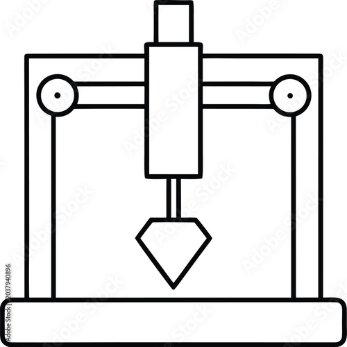 3d product configurator line art illustration on transparent background