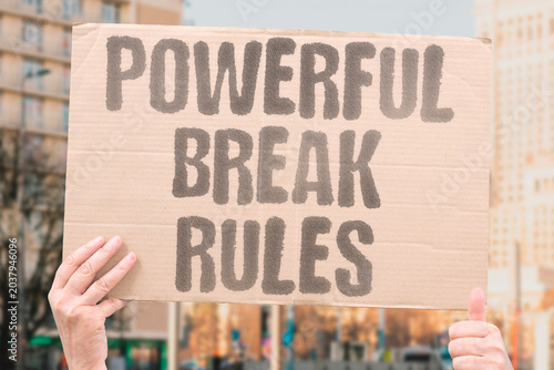 Cuadro en lienzo "Powerful Break Rules" Dominant nations exempt themselves from international obligations
