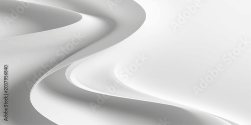 Photos Modern abstract 3D background with fluid white architectural curves