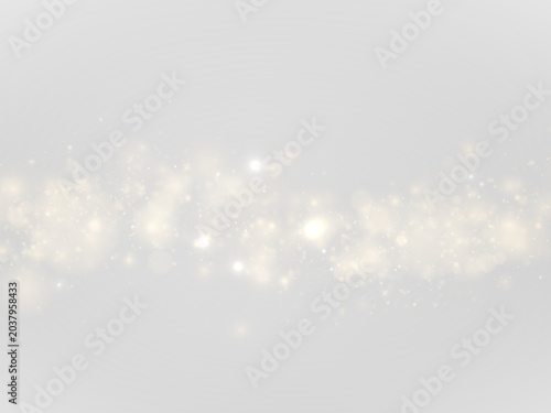 Canvastavla Golden glitter drifts slowly across transparent background creating magical sparkling effect