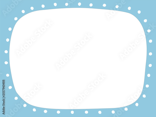 Cute Hand Drawn Dotted Frame Background for Message Card