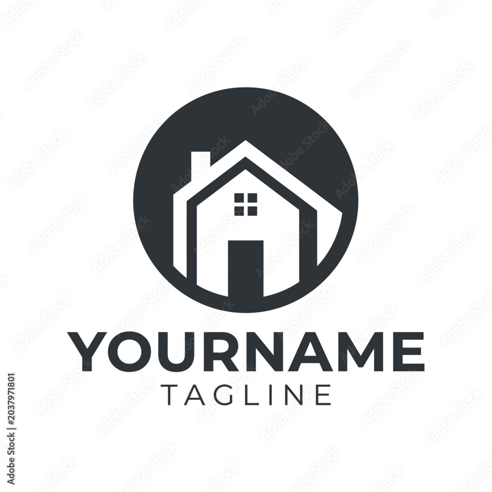 Fototapeta premium House logo design with modern style.