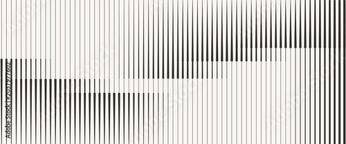 Fotografía Vertical black lines on white background forming wave-like interference pattern