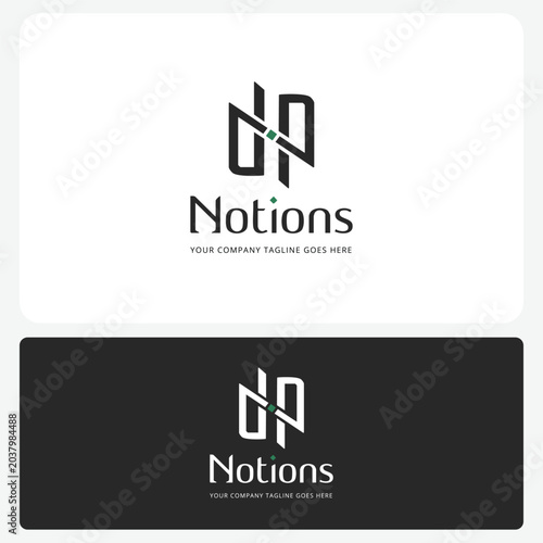 Letter n logo design idea with tech concept