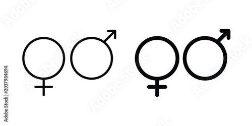 Obraz na płótnie Unisex icon design. Black outline pictogram
