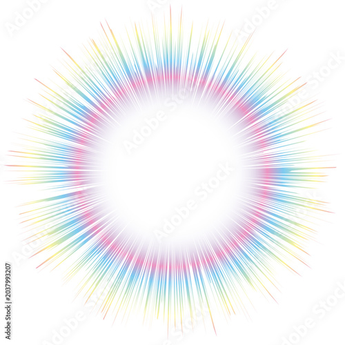 Abstract pastel gradient radiating sunburst vector background