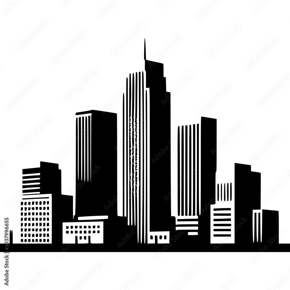 Fototapeta premium Tulsa Skyline Vector Icon