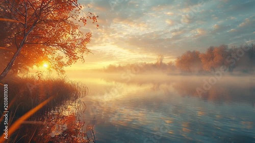 Beautiful Lake Landscape Video During Peaceful Afternoon Light