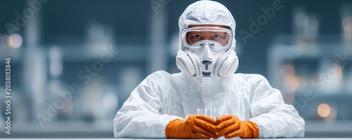 Pandemic preparedness science hazmat suit respirator glove