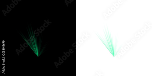 Valokuva Abstract Green Spiky Fan Shapes on Black Background for Digital Art Design and M