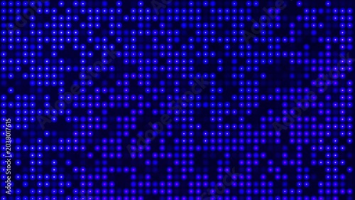 Abstract blue pixel grid pattern with glowing dots, ideal for tech, futuristic, or digital design projects needing a vibrant background.