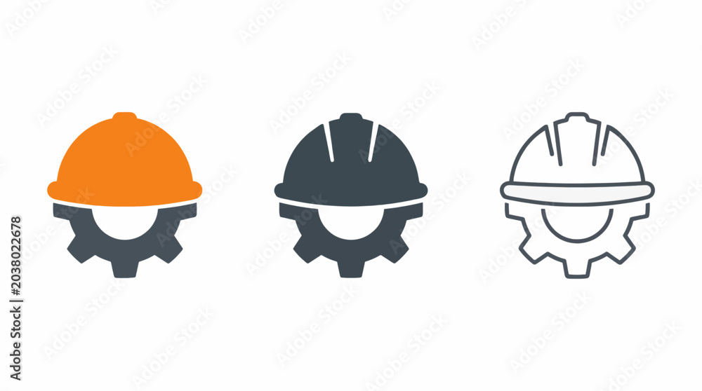 Fototapeta premium Professional Industry Icons Set Flat Design Vector Illustration For Commercial Use