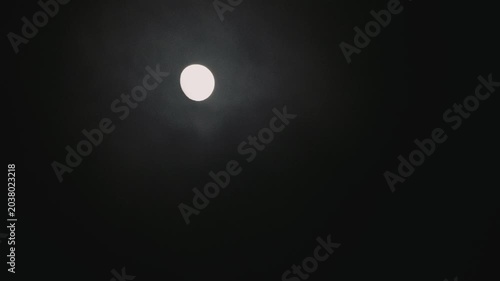 Tokyo, Japan - May 28, 2026: The moon and fast Moving clouds at night