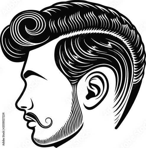 vector illustration of a man head